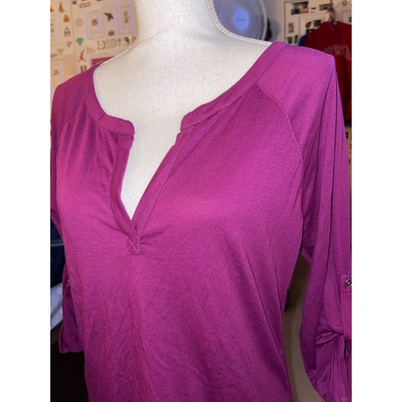 Women’s Purple G.H. Bass & Co. Long Sleeve Blouse 💜 - Picture 6 of 11